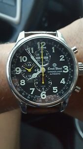 Ernst Benz "Chronolunar" Watch With Black Dial * Pre Owned