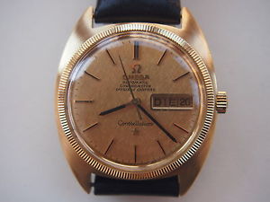 Vintage OMEGA CONSTELACIÓN DÍA FECHA AUTOMATIC CRONÓMETRO en 750 Oro