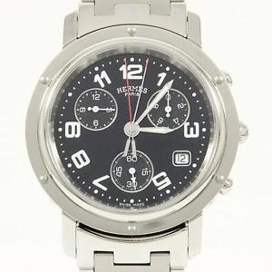 Authentic HERMES CL1.910 Clipper Chrono Quartz  #260-001-252-3016