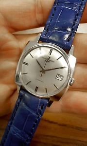 Vintage ULYSSE NARDIN WATCH Swiss Automatic Genuine Blue Alligator Strap Anchor