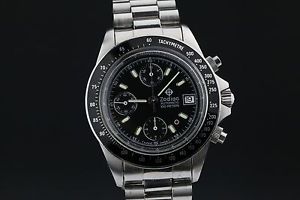 Zodiac Red Dot Chronograph Valjoux Stainless Steel 7750 Very Rare!!!