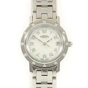 Authentic HERMES CL4.230 Clipper nacre 12P Quartz  #260-001-613-1187