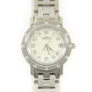 Authentic HERMES CL4.230 Clipper 12P Breath 3HD Quartz  #260-001-612-3274