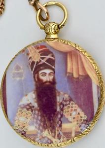 MUSEUM Lepine caleber 18k gold&enamel watch&fob for Persian king Fath-Ali Shah