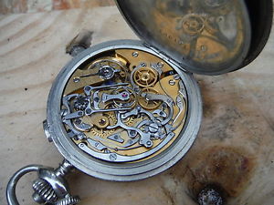 Perfect Casa Escasany -Valjoux 9 KVR- Split Chronograph Rattrapante Pocket Watch