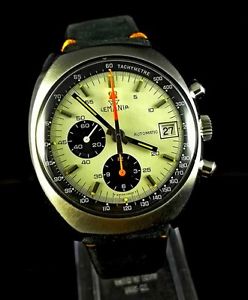 LEMANIA VINTAGE AUTOMATIC CHRONOGRAPH CALIBER 5100 CENTRAL MINUTES - 1 YEAR WAR.