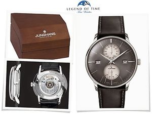 JUNGHANS watch Meister AGENDA Day Date Week Power Reserve Grey Dial Automatic 