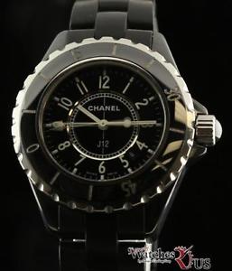 Chanel J12 H0682 33mm Quartz 33mm Black Ceramic 2 Yr. Warranty #1537