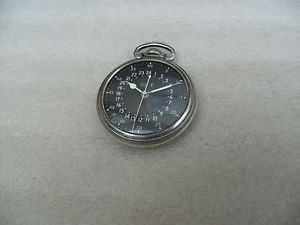 WW2 Silver Hamilton Military GCT Deck Watch