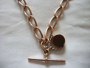 1801 double albert 9ct gold pocket watch chain