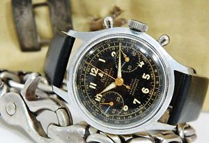 WWII US Air Force B-26 Bomber Captain ACTUA Chronograph Watch ,Sterling Bracelet