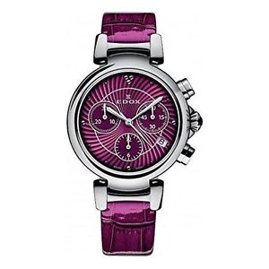 Edox Women's 10220 3C ROIN LaPassion Analog Display Swiss Quartz Pink Watch