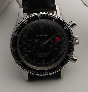 Vintage Croton Chronomaster Aviator Sea Diver With Desirable Valjoux 23 Movement