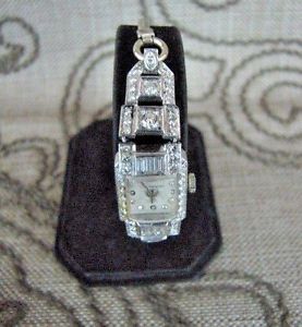 Vintage Ladies 2.28k Diamond & Platinum GENEVA Watch I Color With VS2 Clarity