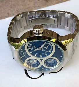 Curtis & Co. Big Time World UNWORN 57mm 4 Time Zones SUW57BL-S Box Papers *SALE*