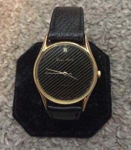 Georgio Monti Genuine Solitaire Diamond In Gold Watch Award Winning Timepiece