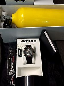 ALPINA EXTREME DIVER AL525X40VC26 AUTOMATIC DISPLAY BACK WATCH w/TANK/BOX/PAPERS