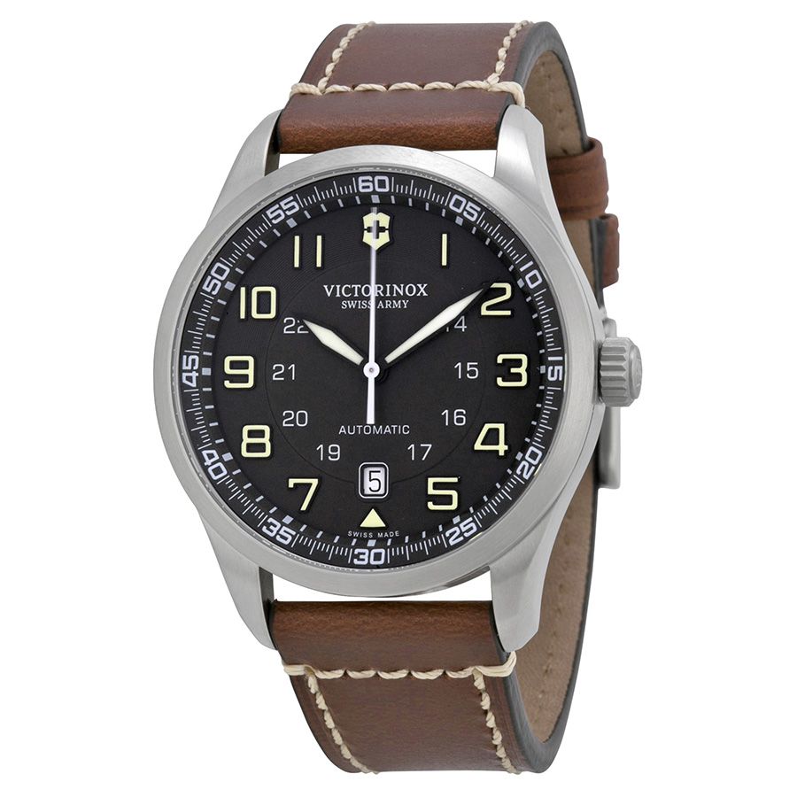Victorinox Swiss Army Men's 241507 Air Boss Black Dial Brown Strap Watch