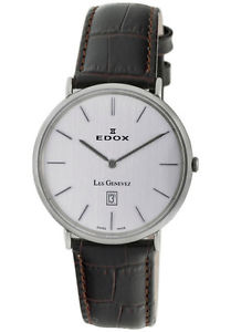Edox Mens 27028 3P AIN2 LES Genevez Ultra Slim Watch