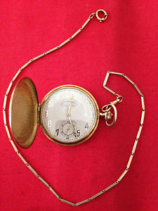 18 k Chronometre pocket watch HIGH LIFE with 18 k chain