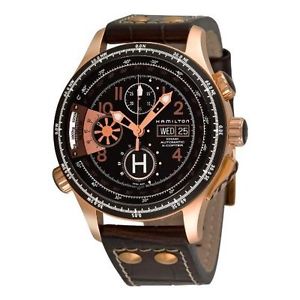 Hamilton Men's H76646533 Khaki 'Aviation X-copter' Black Chronograph Dial Watch