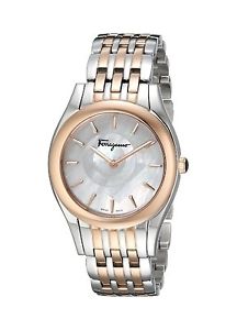 Ferragamo Women's FG4080015 Lirica MOP Dial Two-Tone Stainless Steel Wristwatch