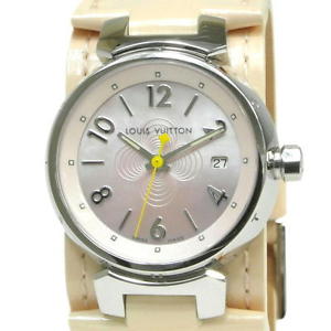 Pre-owned LOUIS VUITTON Tambour Q1216 SS x Quartz Pink Dial Ladies Watch,AS