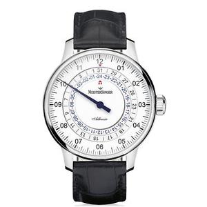 MEISTERSINGER MEN'S ADHAESIO 43MM BLACK LEATHER BAND AUTOMATIC WATCH AD901