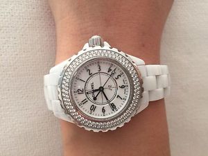 Chanel J12 Diamond White Ceramic Ladies Watch