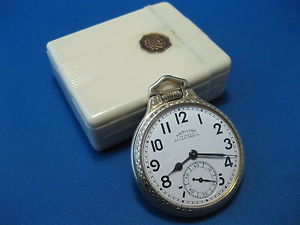 HAMILTON 950B 23J 16S RAILWAY SPECIAL BAR OVER CROWN w/ORIGINAL BAKELITE BOX