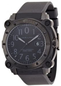 Hamilton Men's H78585333 Khaki Navy BelowZero Black Dial Watch