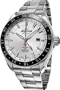 Alpina Alpiner 4 GMT AL550S5AQ6B 44mm Automatic Silver Steel Bracelet and Case