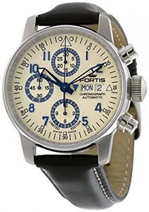 Fortis Flieger Classic Automatic Chronograph Steel Mens Watch Beige Dial L.01