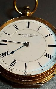 Antique 18K Yellow Gold Fattorini & Sons Pocket Watch. American Watch CO movt.