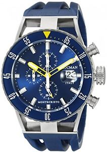 Locman Italy Men's 051200BYBLNKSIB Montecristo Professional Divers Chronograph