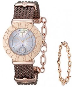Charriol Women's ST30CP1563007 St Tropez Analog Display Swiss Quartz Brown Watch
