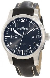 Fortis Men's 700.10.81 L.01 F-43 Flieger Black Leather Strap Automatic Watch
