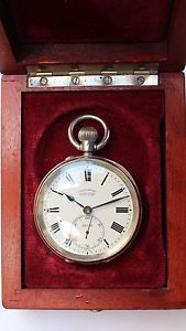 Deck Chronometer Ulysse Nardin Locle Suisse German Marine Silver Pocket Watch