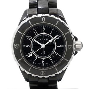 Auth CHANEL J12 33mm Ceramic Women's Quartz 159655