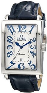 Gevril Men's 5007A Avenue Of America Stainless Steel Automatic Watch With Blue