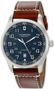 Victorinox Men's 241507 AirBoss Stainless Steel Watch With Brown-Leather Band