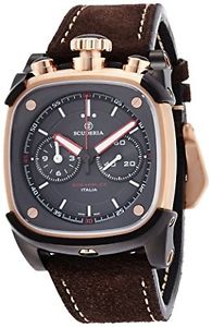 CT SCUDERIA watch CS70108 Men's Quartz Stainless Suede Brown Belt 40mm