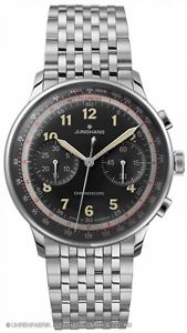 Junghans Meister Telemeter Chronoscope Matte-Black Dial Numerals 027/3381.44