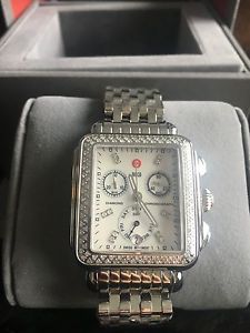 Michelle 'Deco Diamond' Diamond Dial Wrist Watch for Women
