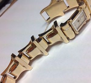 VINTAGE 14K YELLOW GOLD LADIES  WATCH