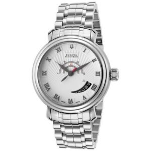 Accutron 63B023 Mens Silver Dial Automatic Watch with Stainless Steel Strap
