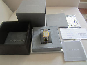 David Yurman Thoroughbred Woman's Silver and Gold White Face watch T304-XS58