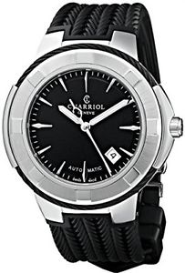 Charriol Celtic XL Men's Black Dial Black Rubber Strap Automatic Watch