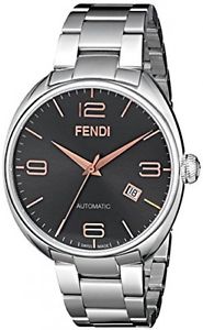 Fendi Men's F201016200 Fendimatic Analog Display Swiss Automatic Silver Watch
