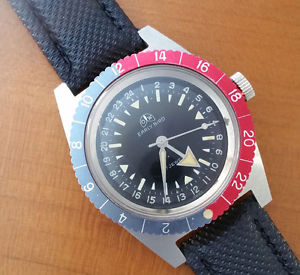 Vintage Ollech and Wajs Early Bird Divers Watch Mint Condition